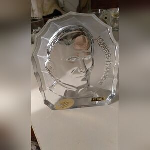 Irena Lead Crystal Carving Etching Paperweight Pope John Paul II Poland